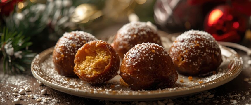 Festive Dutch Oliebol snack relished during Christmas New Year celebrations