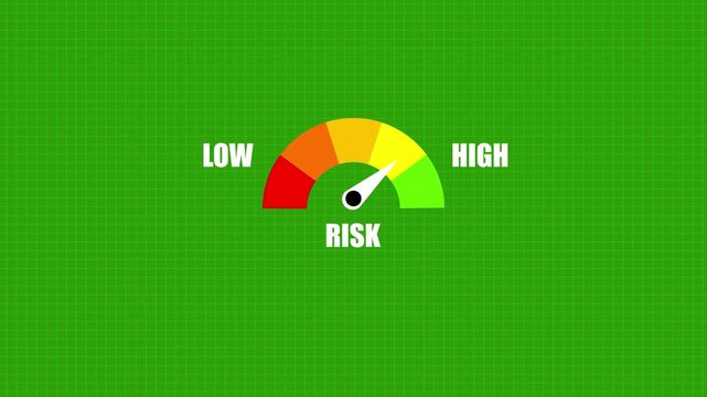 Speedometer icon animation with technology background. tachometer low, medium and high concept. Tachometer, motion graphic business tachometer low, medium and high 4k video animation