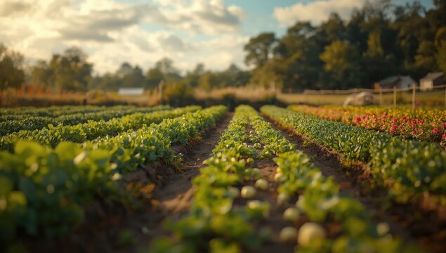 Cultivating seasonal organic vegetables using traditional farm techniques