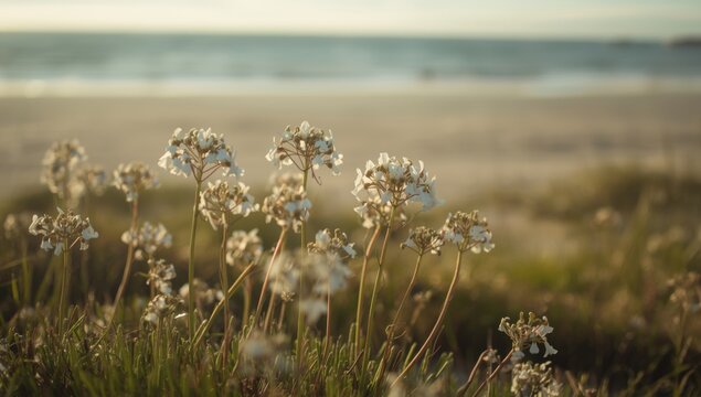 Culinary glasswort plants adapted to saline coastal habitats
