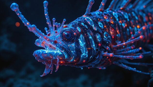 Deep Sea Dragonfish Barbel Lure Bioluminescent Complex Photophore Dark Ocean