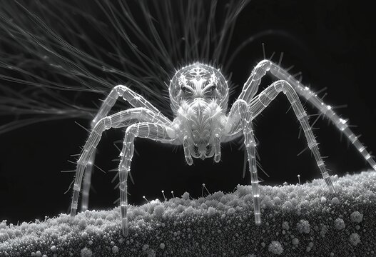 Extreme Macro Jumping Spider Dragline Silk Thread Nano Fiber Biomimicry Science