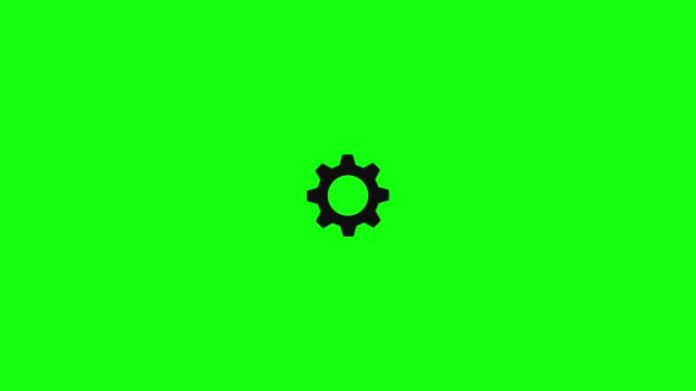 setting Icon vector illustration. Gear Sign icon or Cog settings sign for web and app. setting gear icon isolated on a green background.
