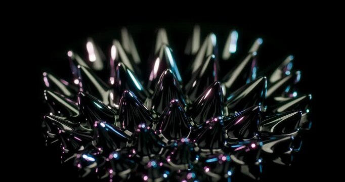 Captivating ferrofluid spikes create mesmerizing and stunning abstract visuals that are sure to catch the eye. They are perfect for motion graphics and various design projects that require creativity