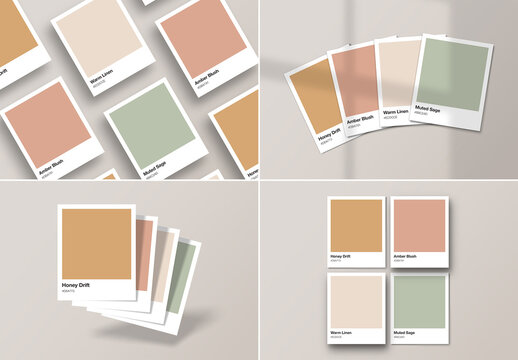 Color Swatch Polaroid Template Set