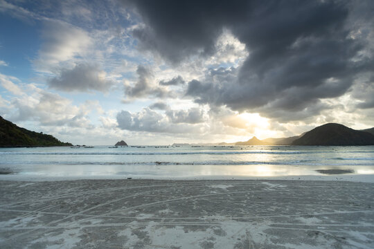 Selong Belanak Beach is hidden paradise in West Nusa Tenggara Barat, Lombok, Indonesia.