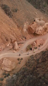 Aerial View of Charyn Canyon National Park in Kazakhstan