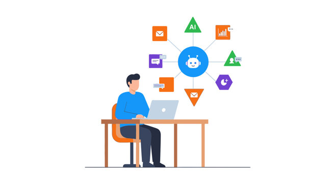 AI chatbot integration with business processes and communication channels