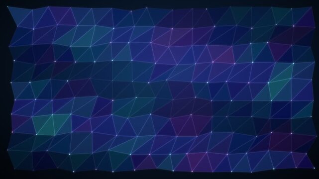 Abstract blue and purple plexus network low poly mesh background