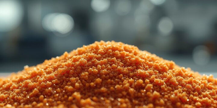 Granular ammonium nitrate surface revealing intricate particle arrangement