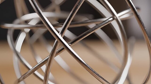 Close up of a metal whisk attachment for a kitchen mixer 1.