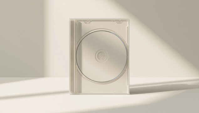 DVD case with visible disc holder insert and copy space