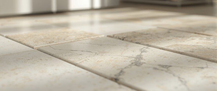 Detailed look at stone tile samples in soft neutral hues for interior floors and walls