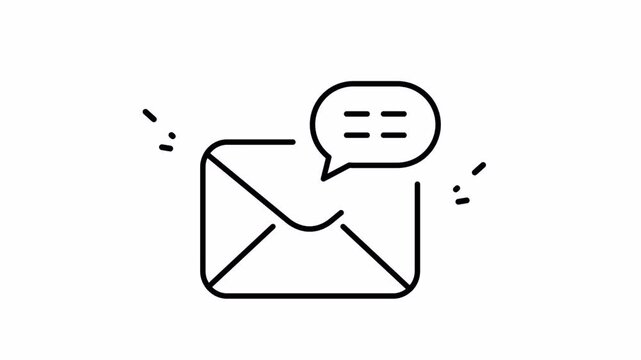 Ideal for digital marketing, branding, and communication designs. Versatile black line art icon suitable for a variety of projects.