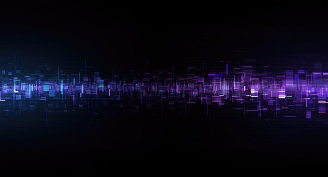 Digital glitch noise effect for video editing with static stripes background