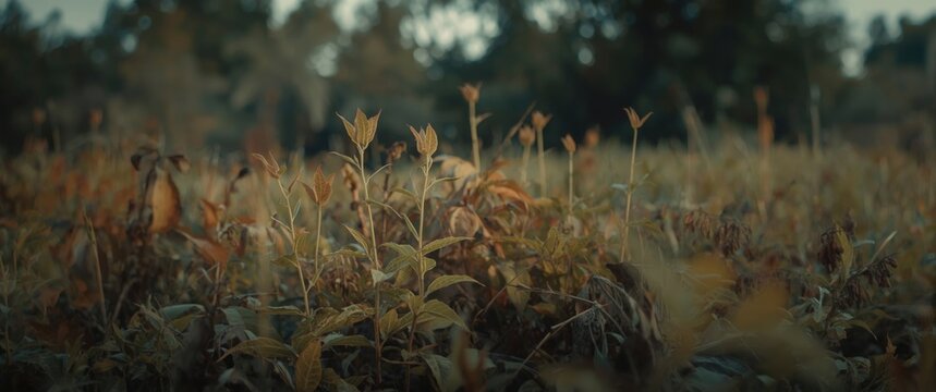 Gradual decline of the beneficial Polyscias Fruticosa plant population