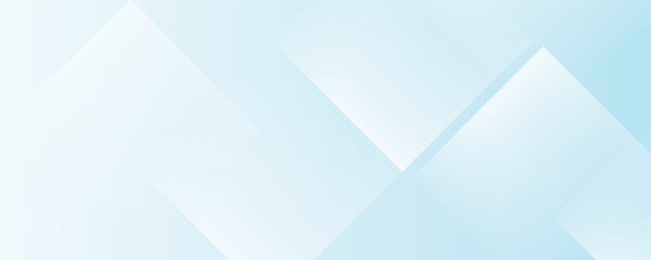 Obraz premium A clean and minimalist geometric background featuring overlapping translucent white squares on a soft light blue backdrop.