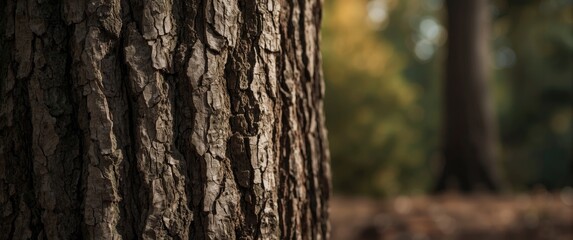 Fototapeta premium Detailed image of tree trunk showcasing intricate bark texture