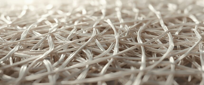 Decorative background featuring intricate filament interlacement on fiberglass surface