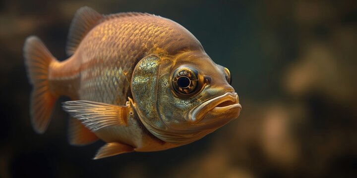 Detailed photograph capturing the common bream fish scales and features