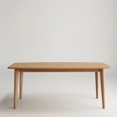 Fototapeta premium Light Wood Dining Table with Rounded Corners furniture