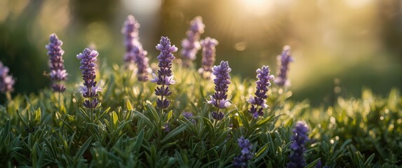 Obraz premium Close up of Thymus serpyllum blooms promoting plant based healthcare approaches