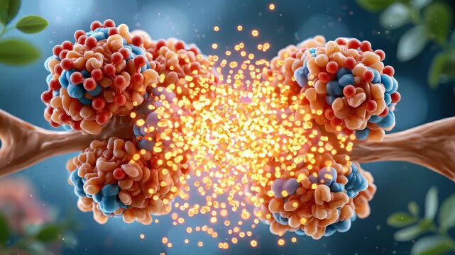 Medical video showing how pyridostigmine blocks acetylcholinesterase, increasing acetylcholine levels at the neuromuscular junction.