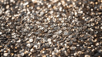 Obraz premium Elegant texture background of shimmering sequins ideal for holiday celebrations