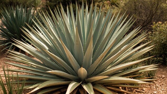 Drought resistant Agave Kissho Kan flourishing with accelerated growth rate