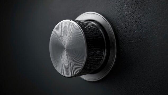 Detailed view of a durable power switch knob in macro style