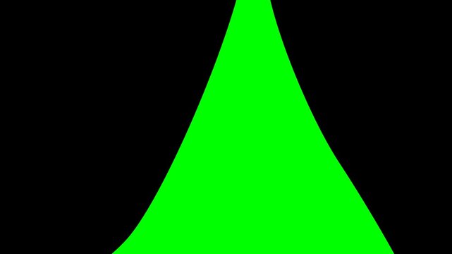 dripping skull and crossbones animation with heavy black fill details on a vibrant chroma key green screen background for easy tracking and video compositing