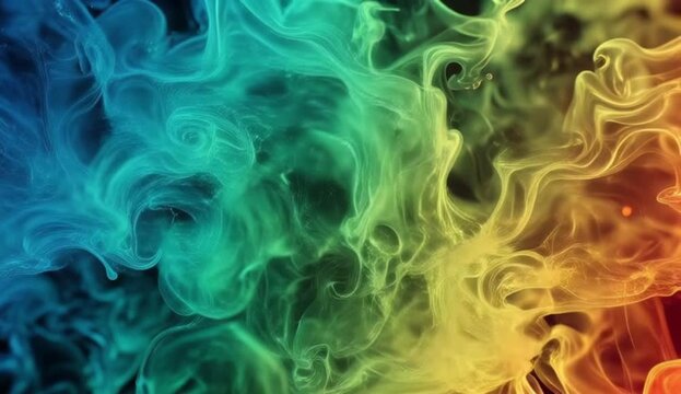 Chemical energy fuel innovation. Battery potential sustainability. Combustion dynamics. blue and green smoke burning from a gas burner against a dark background, created with generative ai