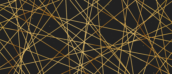 Straight random chaotic geometric lines form striking abstract vector pattern with irregular angles chaotic arrangement create bold monochrome texture creative contemporary illustration background. © Konstantin