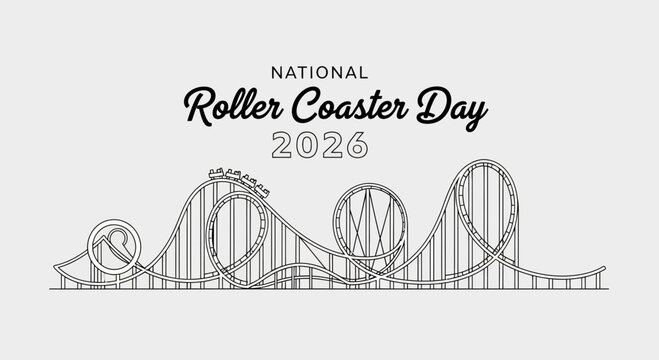National Roller Coaster Day 2026 Celebration Graphic