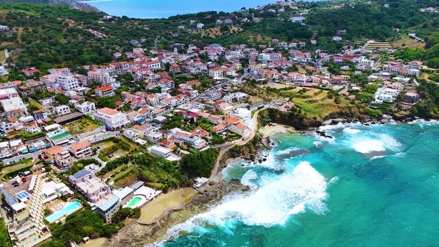The coast at the city of Palinuro, Campania, Italy