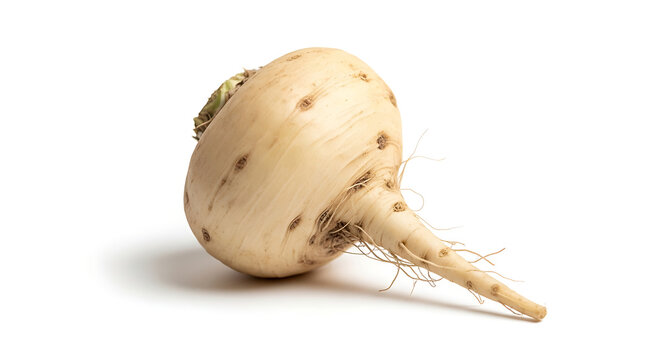 Maca root isolated on white background, a nutritious superfood for health