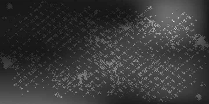 Abstract dark gray grunge grid pattern background with distressed texture effects.