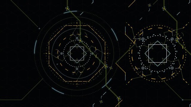 CyberTech FUI: Circuit Board Military Widescreen View