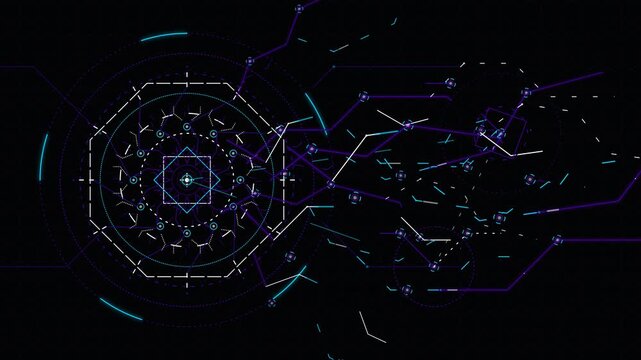 CyberTech FUI: Circuit Board Cyberpunk Widescreen View