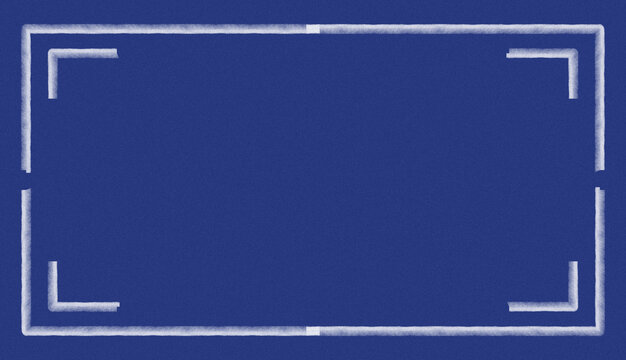Abstract Blue Background with White Corner Brackets and Rectangle Outline