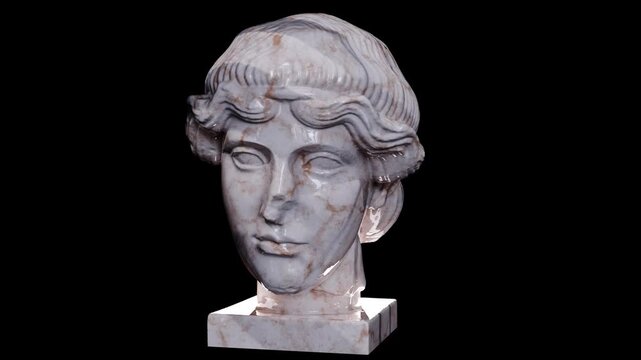 Bust of Head of Orpheus Cinematic Render
