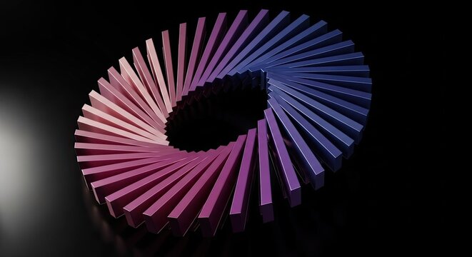 Vibrant gradient background with 3d radial bars