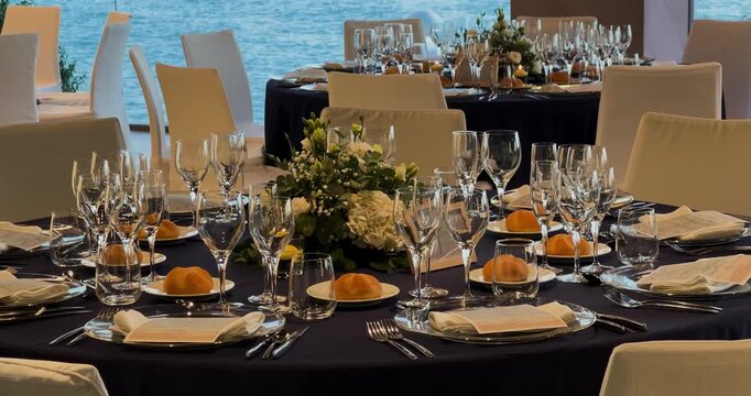 table setting at restaurant