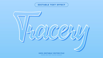 Blue 3d text effect in realistic frozen ice style on a blue winter background © Kaleido