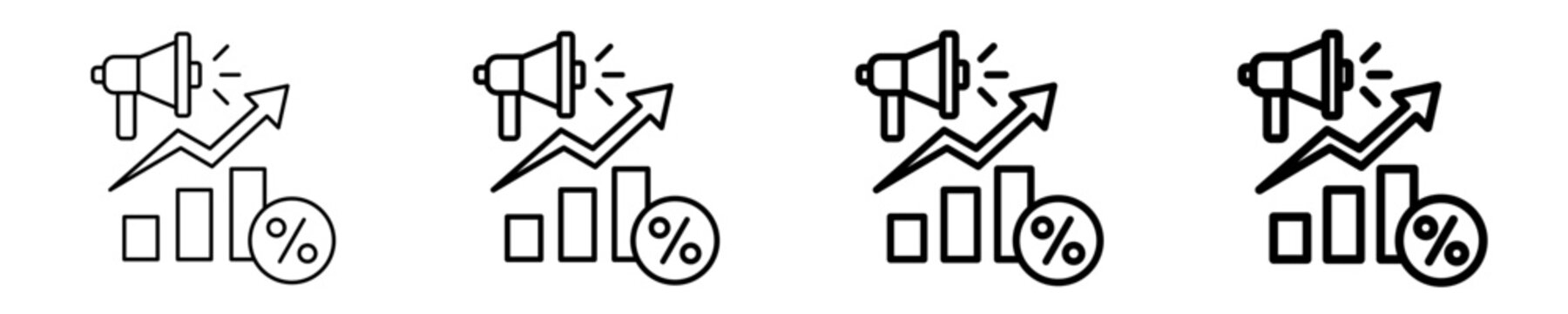 Conversion Rate Icon Set Different Style Collection