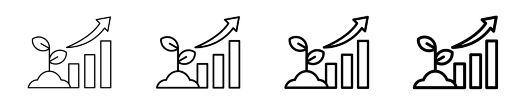Growth Marketing Icon Set Different Style Collection