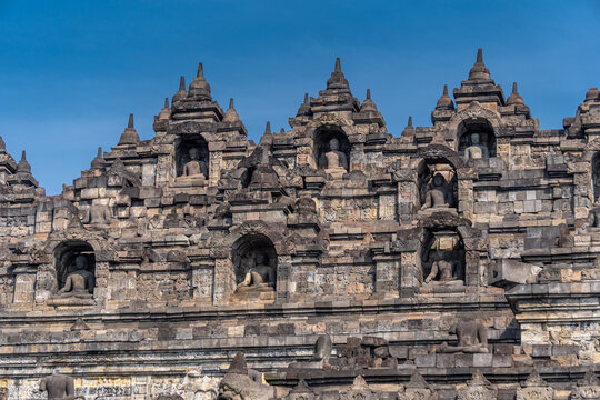 Borobudur Temple in Yogyakarta, Central Java, Indonesia