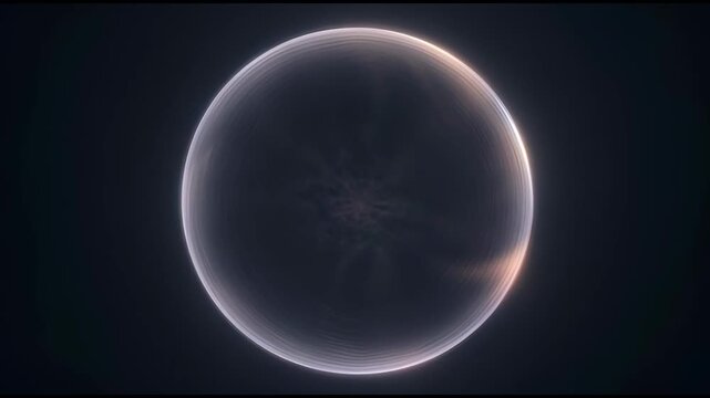 Glowing sphere expanding into space representing mysterious cosmic energy pulse in dark celestial void environment