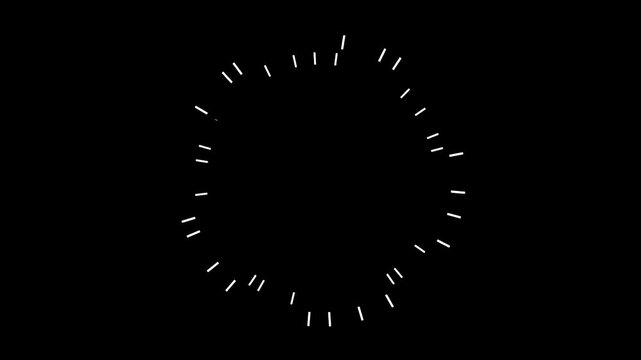 White lines forming a circular radius symbol on black background.