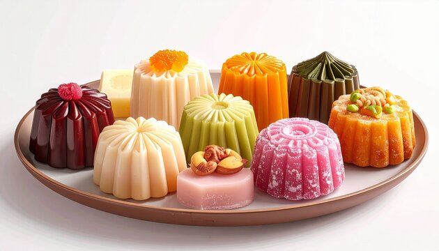 Assorted kue kering clean background
